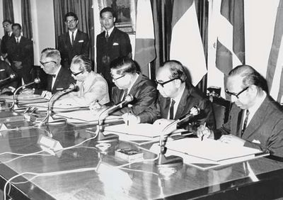 First meeting of ASEAN in Bangkok 8 Aug 1967